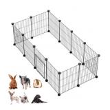 LANGXUN DIY Small Animal Pet Playpen with Door,