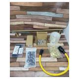 Lot of assorted hardware/tools - towel rod,