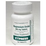 New Cypress Magnesium Oxide 400mg  120 tablets