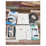 Lot of assorted electronics items- cords, display