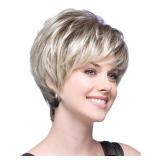 New Pixie Cut Wig for Women Short Light Blonde