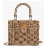 Handwoven Rattan Bag for Women Wicker Crossbody