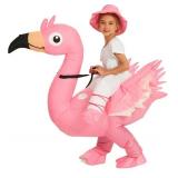 One Casa Inflatable Flamingo Costume Riding On