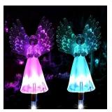 YHGSEE Solar Angel Light Outdoor, Multi Color