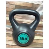 15lb dumbbell, used has scratches, missing