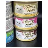 ( lot of 12) Cat lot, purina one, fancy feast bb