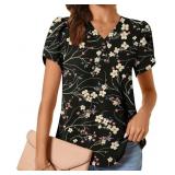 New CATHY Womens Casual Summer Tops Dressy Petal