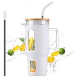Kodrine Tumbler with Lid and Straw, 32 oz Glass