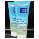 New 2 Pcs Clean & Clear Deep Action Exfoliating