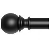 Curtain Rods for Windows 66 to 120, 1 Inch Black