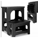 Topfun 300 LBS Folding Two Step Stool new Damaged