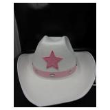 Green sky G-cowboy white pink star band hat. new