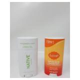 Native & Lume Deodorant New Needs Cleaned