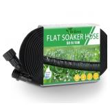 Flat Soaker Hose 50ft, Heavy Duty Double Layer