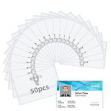 New 50 Pcs Pin Style Combi Clip Horizontal Name