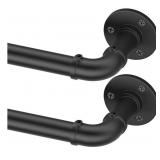 Black Curtain Rods for Windows 66 to 120, Outdoor