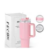 40 oz Tumbler with Handle and Straw, 100%