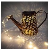 Solar Garden lamp Creative Iron Kettle Shower
