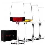 Hand Blown Red Wine Glasses Set of 4 ï¿½ Premium