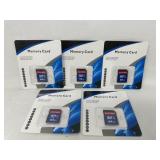 New INDMEM SD Card 64GB 5-Pack, Class 10 64GB