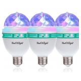 New YouOKLight E26 Disco Light Bulb, Rotating RGB