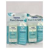 New (2) Coppertone Pure and Simple Kids SPF 50