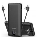 VEGER Portable Charger for iPhone Built in Cables