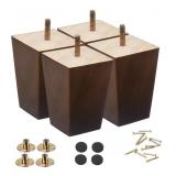 Wood Furniture Legs 5 inch Sofa Legs Pack of 4