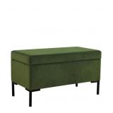 HomePop Upholstered Storage Bench with Metal Leg