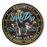 New MUCHNEE Beach Sign Decor, Sip & Dip Hot