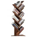 New SUPERJARE 9-Shelf Tree Bookshelf, Floor