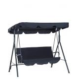 Outsunny 3-Seat Outdoor Patio Swing Chair with