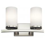 New Kichler Crosby 15" 2 Light Vanity Light Satin