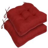 New RACE LEAF 17" x 17" Patio Chair Seat Pads Red