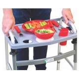 New Blue Stone Molded Walker Tray with Cup Holder