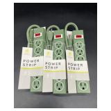 New Lot of Outlet Power Strips - 6 Ports-green.