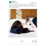 Twist Memory Foam Travel Pillow - Cotton Cover -