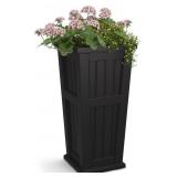 New Mayne Cape Cod 32in Tall Planter - Black -