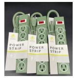 New Lot of Outlet Power Strips - 6 Ports-green.