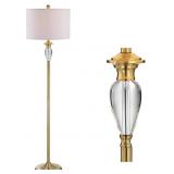 New JONATHAN Y JYL2030A Evelyn 60" Crystal/Metal