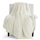 (New) Bedsure Soft Cream Throw Blanket for Couch,