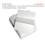 New Domtar DMR8824 8.5 x 11 in. 20 lbs Custom