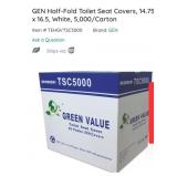 New GEN Half-Fold Toilet Seat Covers, 14.75 x