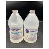 New 2 Pack of Clear Ammonia, 64Oz Bottle