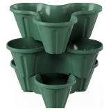 New PURE GARDEN Set of 3 Stacking Planter Tower -