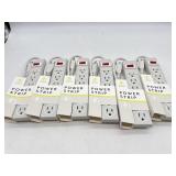 New (lot of 6) power strips