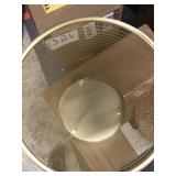 Lot of 2 gold under desk wastebaskets new