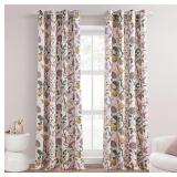 Topfinel Floral Curtains 84 Inch Length 2 Panels