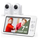 bonoch MegaView Baby Monitor with 2 Cameras, 7"