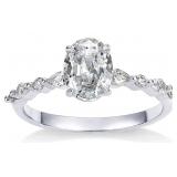 Size 8 PAVOI 14K Gold Plated Engagement Ring for